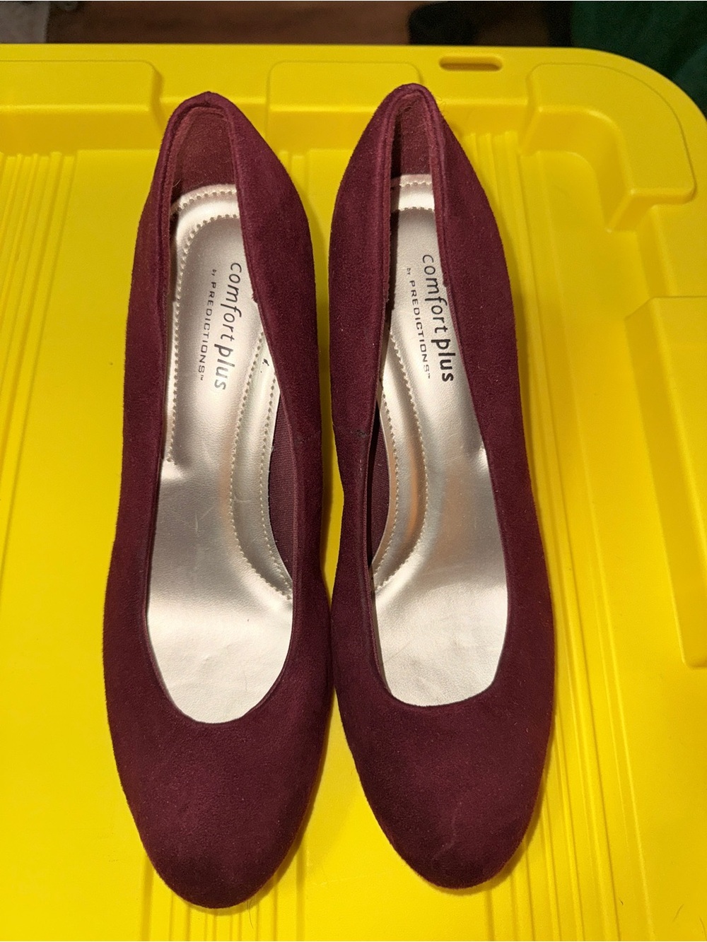 comfort plus by Predictions Plum Suede Women's Pumps